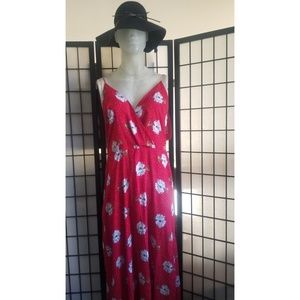 Nwot Floral red  maxi dress size XXL